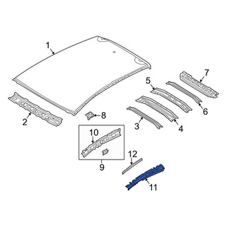 Mazda OE - Left Roof Side Rail Reinforcement