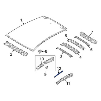 Mazda OE - Left Roof Side Rail Reinforcement Bracket