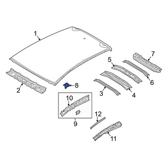 Mazda OE - Left Roof Bow Bracket