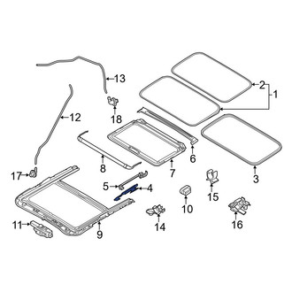 Mazda OE - Left Sunroof Guide Jaw