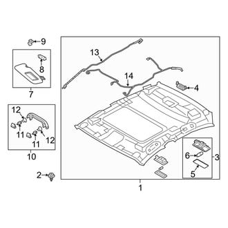 Mazda OE - Roof - Interior Trim (With Sunroof), (i Grand Touring / I Sport / I Touring / S Grand Touring / S Touring Hatchback)