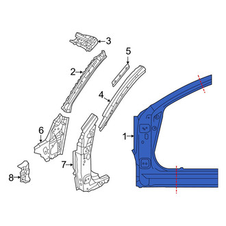 Mazda OE - Left Upper Inner Body A-Pillar