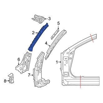 Mazda OE - Left Upper Inner Body A-Pillar