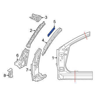 Mazda OE - Left Body A-Pillar Baffle Plate