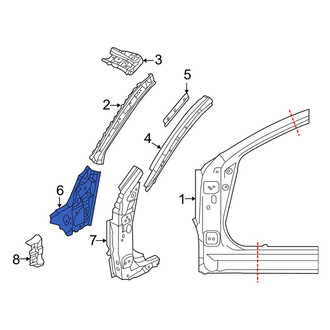 Mazda OE - Left Lower Inner Body A-Pillar