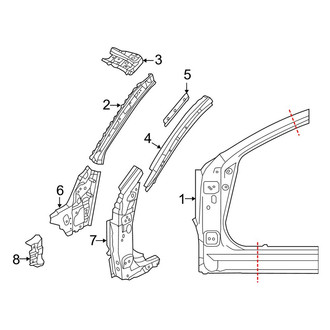 Mazda OE - Pillars, Rocker & Floor - Hinge Pillar