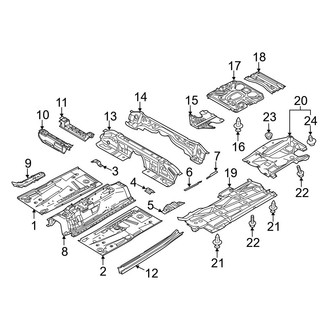 Mazda OE - Pillars, Rocker & Floor - Floor & Rails