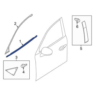 Mazda OE - Front Left Door Belt Molding