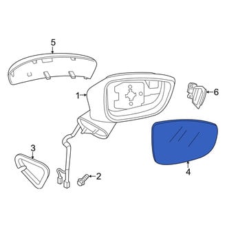 Mazda OE - Front Right Door Mirror Glass
