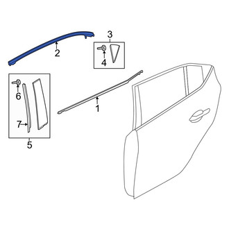 Mazda OE - Rear Right Door Reveal Molding