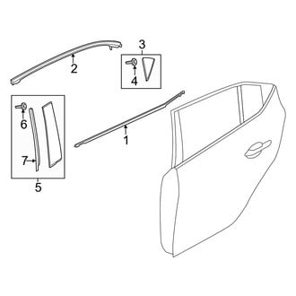 Mazda OE - Rear Door - Exterior Trim