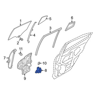 Mazda OE - Rear Right Window Motor