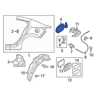 Mazda OE - Rear Fuel Filler Door