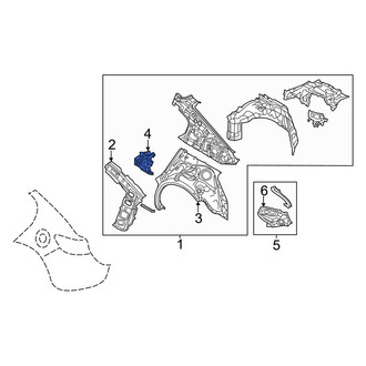 Mazda OE - Rear Right Lower Quarter Panel Extension