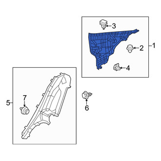 Mazda OE - Rear Left Interior Quarter Panel Trim Panel