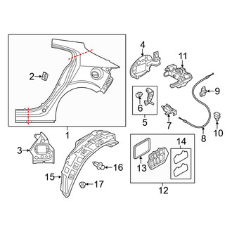 Mazda OE - Quarter Panel & Components (i Grand Touring / I Sport / I Touring / S Grand Touring / S Touring Hatchback)
