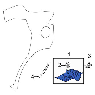 Mazda OE - Rear Right Stone Deflector