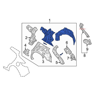 Mazda OE - Rear Left Inner Quarter Panel