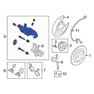 Mazda OE - Rear Left Disc Brake Kit