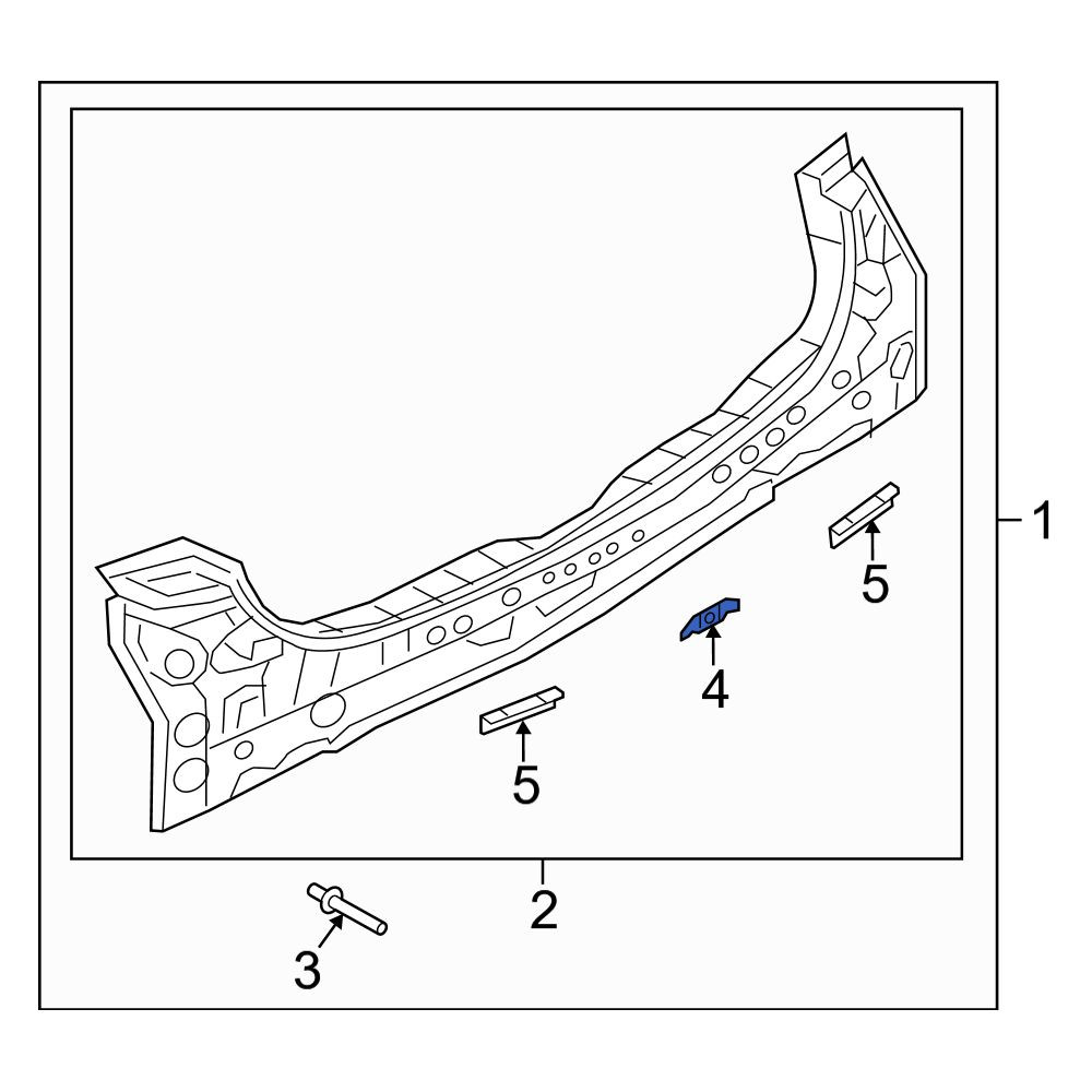 Mazda OE KD5370753 - Center Rear Body Panel Bracket