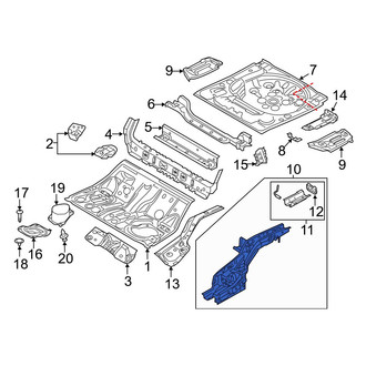 Mazda OE - Rear Left Frame Side Member Assembly