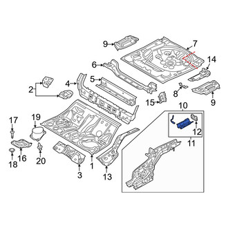 Mazda OE - Rear Left Frame Rail End