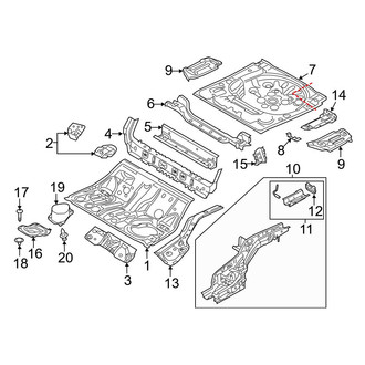 Mazda OE - Rear Body & Floor - Floor & Rails (Grand Touring / Sport / Touring Hatchback)