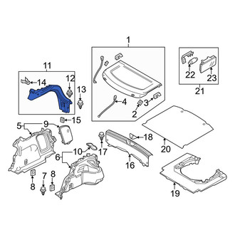 Mazda OE - Rear Left Lower Trunk Trim Panel