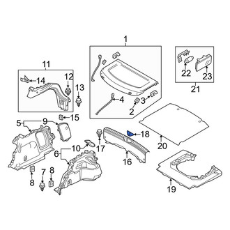 Mazda OE - Rear Deck Lid Latch Cover