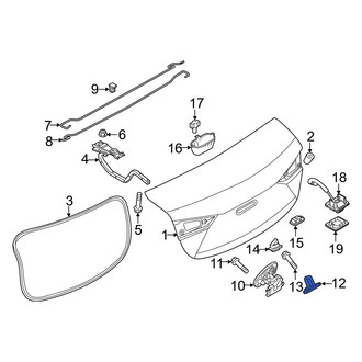 Mazda OE - Rear Deck Lid Striker