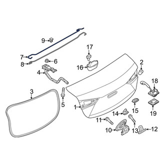 Mazda OE - Rear Right Trunk Torque Rod
