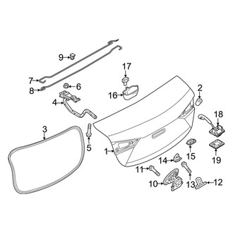 Mazda OE - Trunk Lid - Lid & Components (i Grand Touring / I Sport / I Touring / S Grand Touring / S Touring Sedan)
