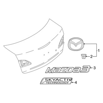 Mazda OE - Trunk Lid - Exterior Trim (i Grand Touring / I Sport / I Touring / S Grand Touring / S Touring Sedan)