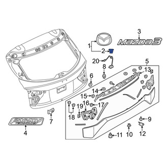 Mazda OE - Rear Deck Lid Emblem Clip