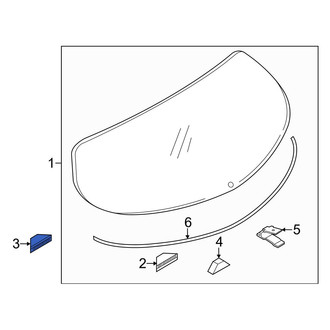Mazda OE - Quarter Panel Glass Clip
