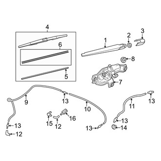 Mazda OE - Lift Gate - Wiper & Washer Components (Hatchback)