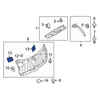 Mazda OE - Rear Left Liftgate Trim Cover