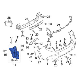 Mazda OE - Rear Right Bumper Splash Shield