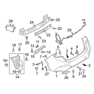 Mazda OE - Inner Bumper Cover Screw
