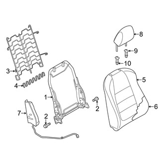 Mazda OE - Seats & Tracks - Passenger Seat Components (Seat Back)