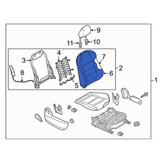 Mazda OE - Front Right Seat Back Cushion Cover