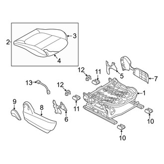 Mazda OE - Seats & Tracks - Passenger Seat Components (Mexico Built, Seat Cushion)