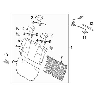 Mazda OE - Seats & Tracks - Rear Seat Components (Seat Back, W/O Split Bench)