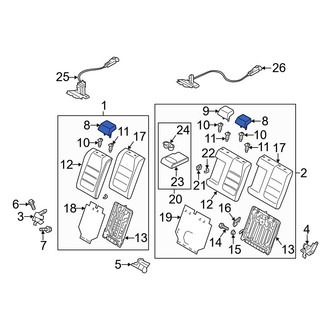 Mazda OE - Rear Outer Headrest