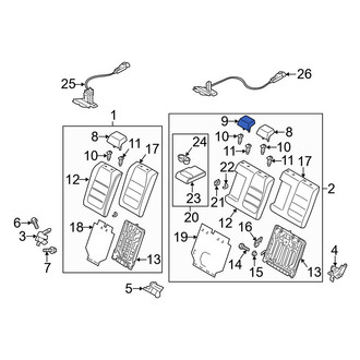 Mazda OE - Rear Center Headrest