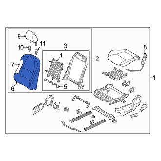 Mazda OE - Front Left Seat Back Cushion Cover