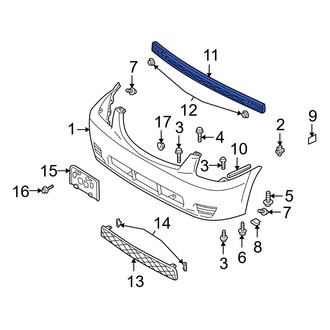 Mazda OE - Front Bumper Cover Reinforcement