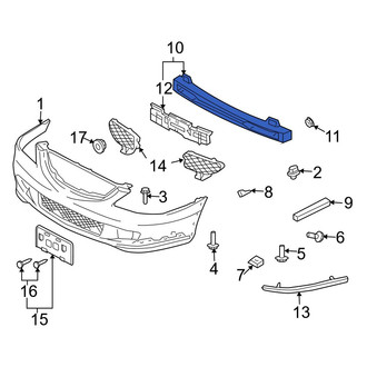 Mazda OE - Front Bumper Cover Reinforcement