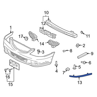 Mazda OE - Front Left Bumper Trim