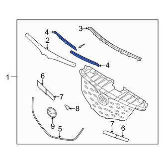Mazda OE - Front Right Grille Molding